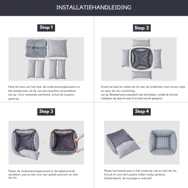 Orthopedisch Bolsterbed  – Perfect zowel voor hond als kat.