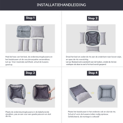 Orthopedisch Bolsterbed  – Perfect zowel voor hond als kat.