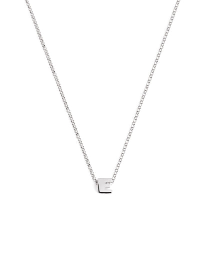 Zilveren ketting met gepersonaliseerd initiaal