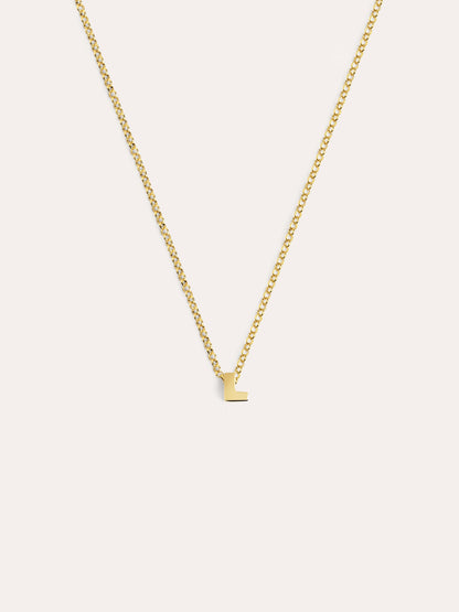 Gouden ketting met gepersonaliseerd initiaal