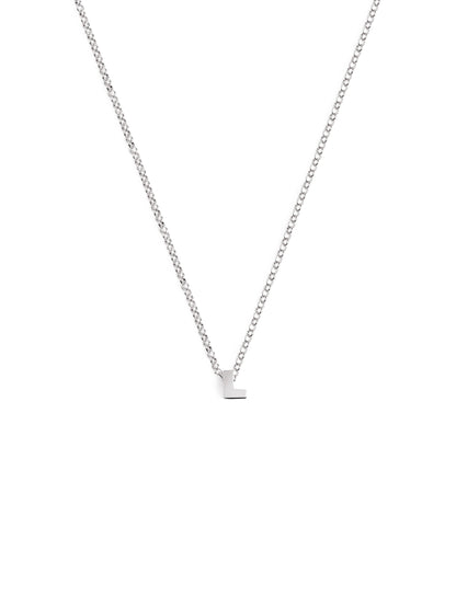 Zilveren ketting met gepersonaliseerd initiaal