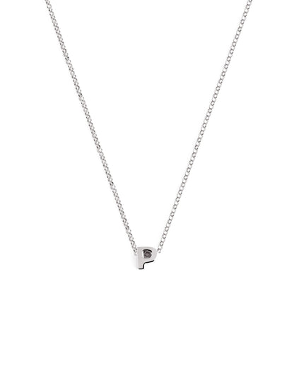 Zilveren ketting met gepersonaliseerd initiaal