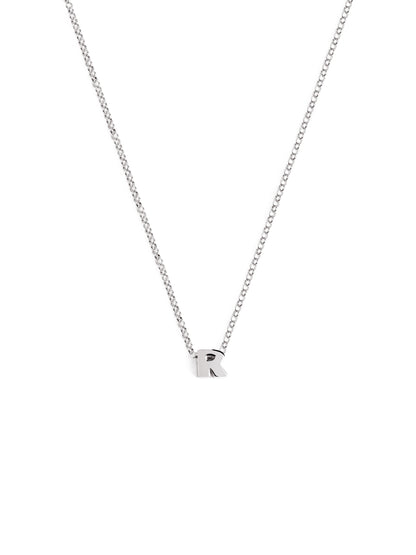 Zilveren ketting met gepersonaliseerd initiaal