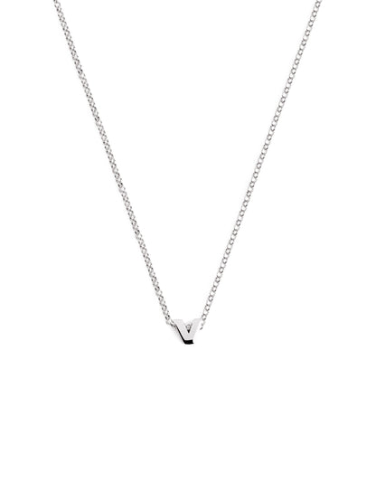 Zilveren ketting met gepersonaliseerd initiaal