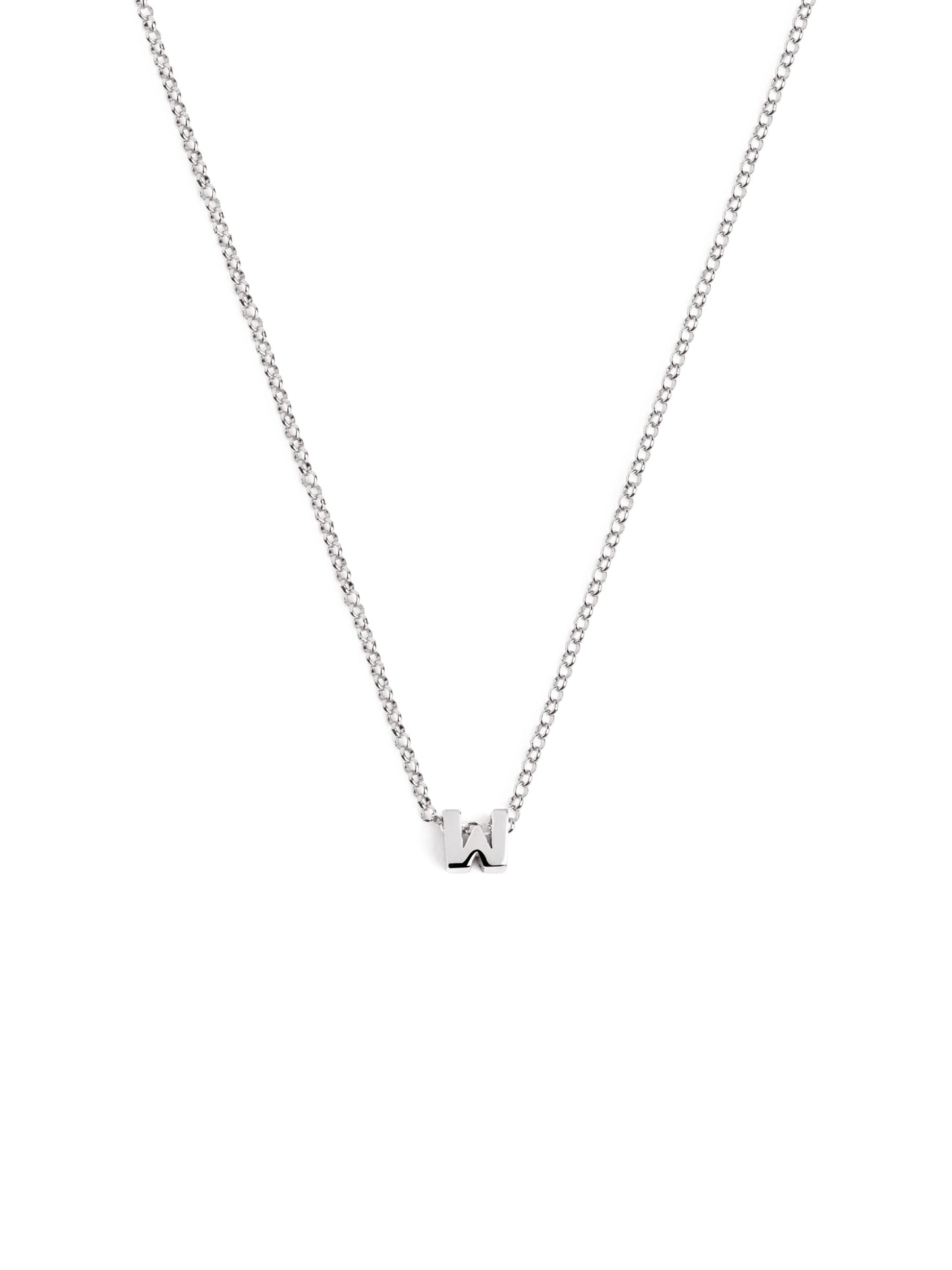 Zilveren ketting met gepersonaliseerd initiaal